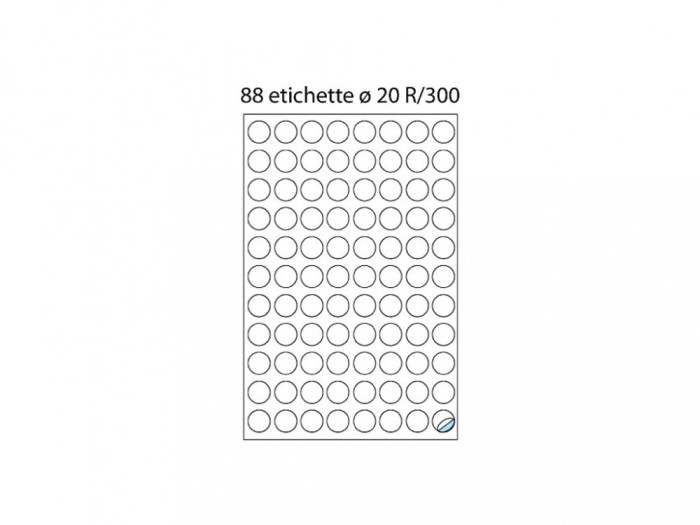 Etichete 88/A4 O20 100/cutie rotunde