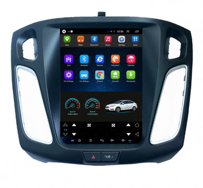 Navigatie Ford Focus 3 2011-2018 AUTONAV Android GPS Dedicata Stil Tesla, 16GB Stocare, 1GB DDR3 RAM, Display Vertical AUTONAV Android GPS Dedicata St foto
