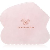 Crystallove Rose Quartz Contour Gua Sha accesoriu de masaj faciale 1 buc