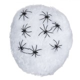 P&acirc;nză de Păianjen Decorativă Halloween, 80g, Alb, Accesorii Păianjeni, Oem