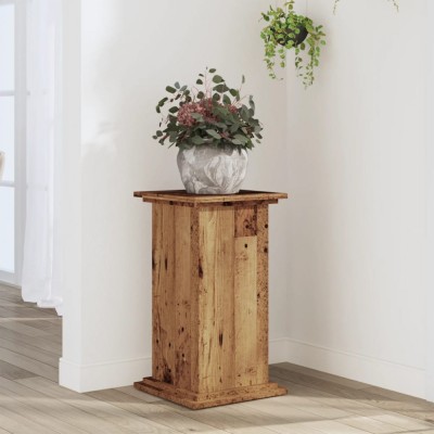 vidaXL Suport de plante, lemn vechi, 33x33x60 cm, lemn prelucrat 852967 foto