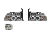 Set faruri tuning DODGE DAKOTA, 01.1997-12.2004; DURANGO, 01.1997-01.2004, Taiwan, partea stanga+dreapta, Tip=USA; H1+H3; manual; transparent, argint