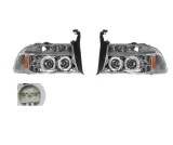 Set faruri tuning DODGE DAKOTA, 01.1997-12.2004; DURANGO, 01.1997-01.2004, Taiwan, partea stanga+dreapta, Tip=USA; H1+H3; manual; transparent, argint, Rapid