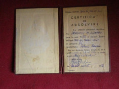 certificat pentru tehnician radio scoala militara grad locotenent an 1956 x14 foto