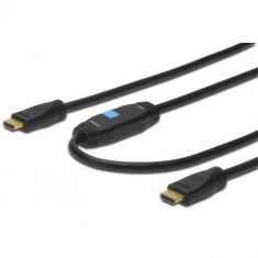 Cablu cu amplificator si Ethernet ASSMANN ELECTRONIC AK-330118-150-S HDMI Male - HDMI Male 15m Black foto
