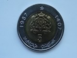 5 DIRHAMS 1987 MAROC-AUNC