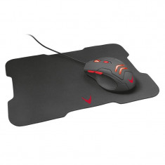 Mouse gaming, 3200 dpi, 6 butoane, mousepad 295 x 210 x 2 mm, Negru