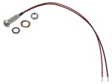 Lampă LED roșie plată MARL 1,85V &Oslash;5mm IP67 cu cabluri cod 604-301-04