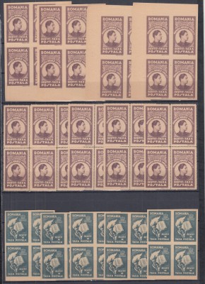 ROMANIA 1947 FUNDATIA REGELUI MIHAI SCUTIT TAXA POSTALA LOT BLOCURI MNH foto