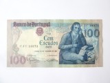 Portugalia 100 Escudos 1981,bancnota din imagini