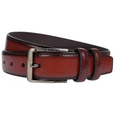 Curea barbati, eleganta, latime 3.5cm, BORDEAUX, piele eco - CK132VIS