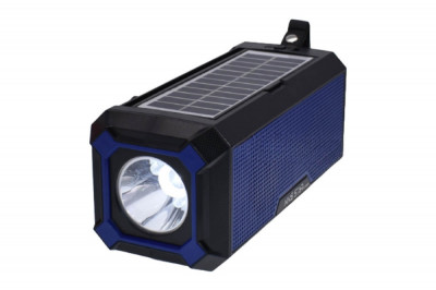 Boxa portabila cu panou solar, lanterna, lampa, Mp3, Bluetooth, Radio Fm, USB, foto