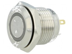 Comutator anti-vandalism SPST-NO 2A/36VDC IP65 albă