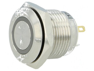 Comutator anti-vandalism SPST-NO 2A/36VDC IP65 albă foto