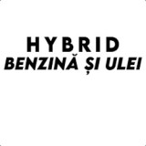 Sticker Hybrid &ndash; Benzina si Ulei 20 cm