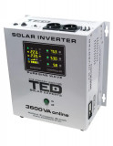 Invertor Solar Fotovoltaic Monofazat Off-Grid, 48V 3600VA 2400W MPPT cu unda sinusoidala pura, TED Electric TED000309, Oem