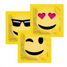 Prezervative EXS Smiley Face Emoji, 10 bucati