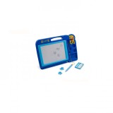 Tablita de scris sau desenat 2 in 1, magnetica si pentru creta, cu functie Scrie-sterge si accesorii incluse, dimensiuni 30.5x21 cm, Albastru