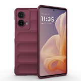 Husa antisoc pentru motorola moto g85, margini anti alunecare, magic shield, bordeaux