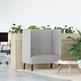 vidaXL Sofa cu spătar &icirc;nalt gri de nori 109x56x121 cm din material textil