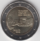 Moneda 2 euro comemorativa MALTA 2019_Templul Hagrat, UNC, Europa, Cupru-Nichel