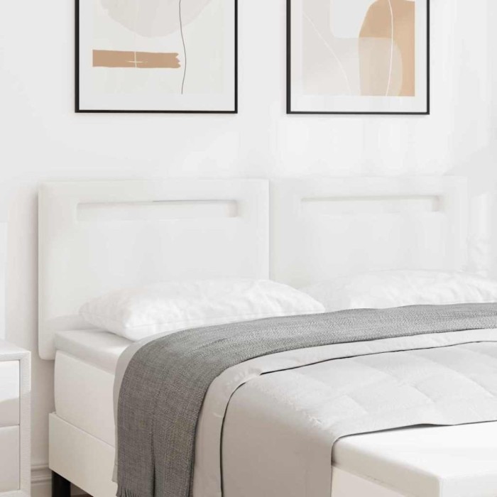 Tăblie cap Pe perete cu headboard Manual Alb 144 cm PVC