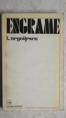 I. Negoitescu - Engrame, 1975 foto