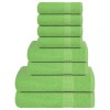VidaXL Set de prosoape 8 piese Apple Green 360 g/m&sup2; 100% bumbac 137076