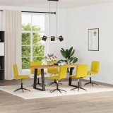 VidaXL Scaune de sufragerie, 6 buc, galben, catifea 3315704