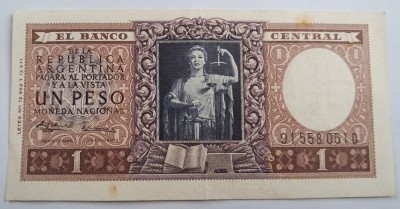 Argentina, 1 Peso 1952 (1955) foto