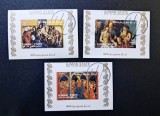 Ajman 1973 Seria "Pictură Religioasă / Arta Sacră - Cobor&acirc;rea de pe Cruce &amp; Ecce Homo" CTO / Ștampilat de Onoare - A90