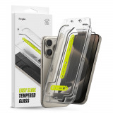 Cumpara ieftin Folie pentru iPhone 15 Pro Max (set 2), Ringke Easy Slide Tempered Glass, Clear