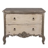 Cumpara ieftin Comoda lemn bej gri vintage 95x40x82 cm