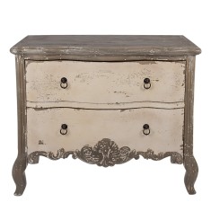 Comoda lemn bej gri vintage 95x40x82 cm