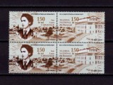 RO 2002 , LP 1589 ,&quot; Ziua marcii postale rom./diptic&quot; , Bloc 4 / 2 serii ,MNH