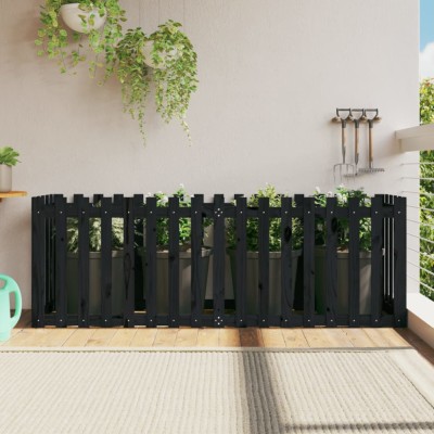 vidaXL Pat &amp;icirc;nălțat grădină design gard 200x50x70 cm lemn impregnat pin foto