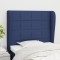 vidaXL Tăblie de pat cu aripioare, albastru, 83x23x118/128 cm, textil 3117936