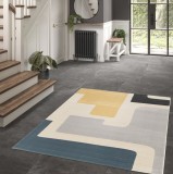 Cumpara ieftin Covor Premium Belgian Model Cancun 18703-065, Marime 80 x 150 cm, Multicolor, Inaltime Fir 7 mm, Antialergic, Polipropilena, Living, Dormitor, Sufrage