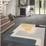 Covor Premium Belgian Model Cancun 18703-065, Marime 80 x 150 cm, Multicolor, Inaltime Fir 7 mm, Antialergic, Polipropilena, Living, Dormitor, Sufrage