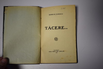George Vladescu - Tacere... (1922) foto
