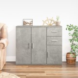 Servantă, gri beton, 91x29,5x75 cm, lemn prelucrat