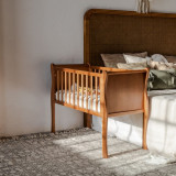 Patut mic, co-sleeping din lemn, Noble Vintage 90 x 40 cm, Woodies Safe Dreams