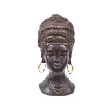 Decoratiune ceramica, Bust African, 17.5x9x8.5 cm, ATU-089044