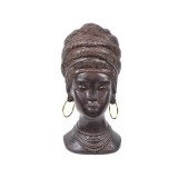 Decoratiune ceramica, Bust African, 17.5x9x8.5 cm, ATU-089044, Oem