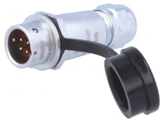 Mufa SF12 Tata 4 PIN IP67 5A 200V Lipire pe Cablu foto