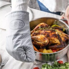 Manusa bucatarie, termorezistenta, pentru cuptor, gri, Kinghoff
