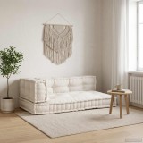 vidaXL Perna pentru canapea pe palet 3 pcs Crem 120 x 80 x 34 cm 4019080