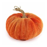 Dovleac decorativ catifea portocalie II &Oslash; 15 cm x 13 H