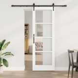 Cumpara ieftin Ușă glisantă Manual Alb 73.5 x 211 cm Lemn și metal