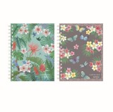 Caiet A6 Herlitz, 100 file, Spira, Patratele, Motive Ladylike Asortate, Notite, Desen